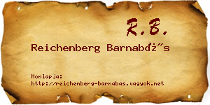 Reichenberg Barnabás névjegykártya